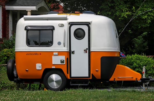 tiny house on wheels in nature