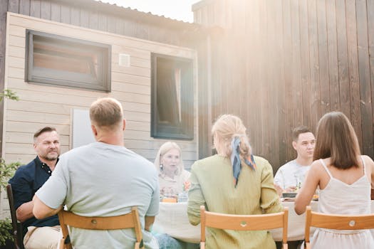 Tiny house community gathering