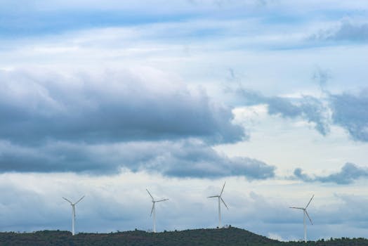 small wind turbine in a field