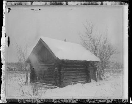 early American log cabin