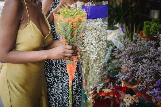 A community garden filled with fresh vegetables and flowers