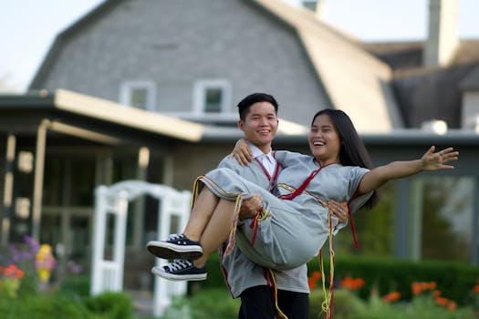 tiny house community with happy residents