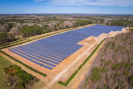 solar panels in a rural community