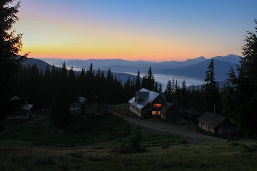 cozy tiny house on wheels by a lake