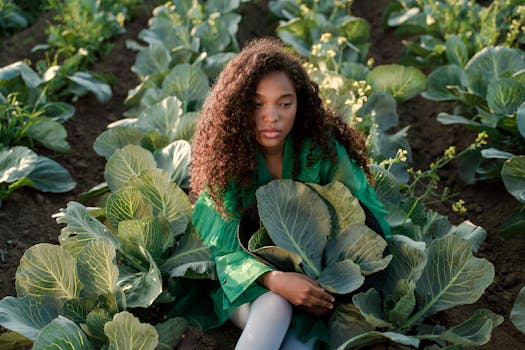 a thriving garden full of vegetables